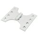 Heavy Duty Parliament Hinge - 102 x 75 x 125mm - Polished Chrome - Pair