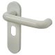 Diamond White Nylon Steel Core Safety Oval Door Handles - 48.5mm c/c - Paris Range
