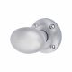 Satin Chrome Oval Mortice Door Knob - 57mm Rose Diameter