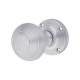 Marcus Satin Chrome Reeded Mortice Door Knob - 59mm Rose Diameter