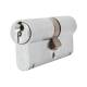 10 Pin 70mm Euro Double Cylinder - 35 + 35mm - Satin Chrome - Keyed to Differ