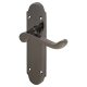 Black Nickel Victorian Summer Scroll Latch Door Handles - 168 x 40mm