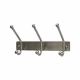 Hat & Coat Hook Rail - 250 x 40mm - 3 Hooks - Satin Stainless Steel
