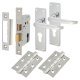Polished Chrome Victorian Straight Euro Lock Door Handles Pack