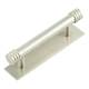 Sturt 15mm Reeded T-Bar Cabinet Pull Handle on Plain Backplate - 96mm c/c - Satin Nickel