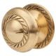Budget Georgian Round Cabinet Knob - 32mm Diameter - Polished Brass
