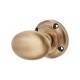 Antique Brass Oval Mortice Door Knob - 57mm Rose Diameter