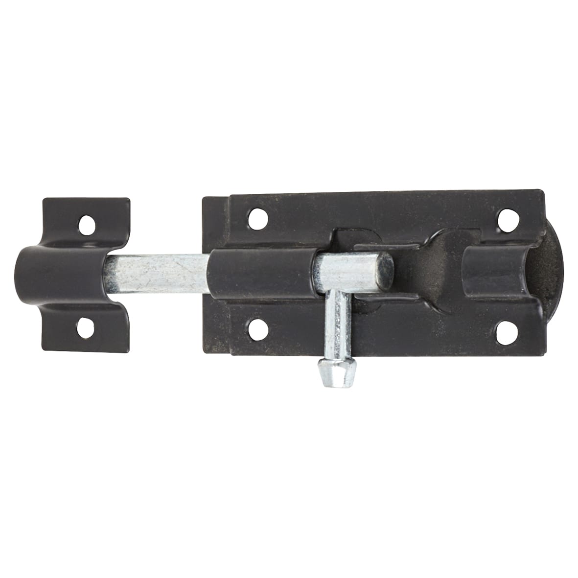 Traditional Tower Gate Bolt - Straight - 76mm Length - Black Japanned