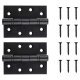 Twin Ball Bearing Grade 13 Butt Fire Door Hinge - 102 x 76 x 3mm - Black Powder Coated - Pair
