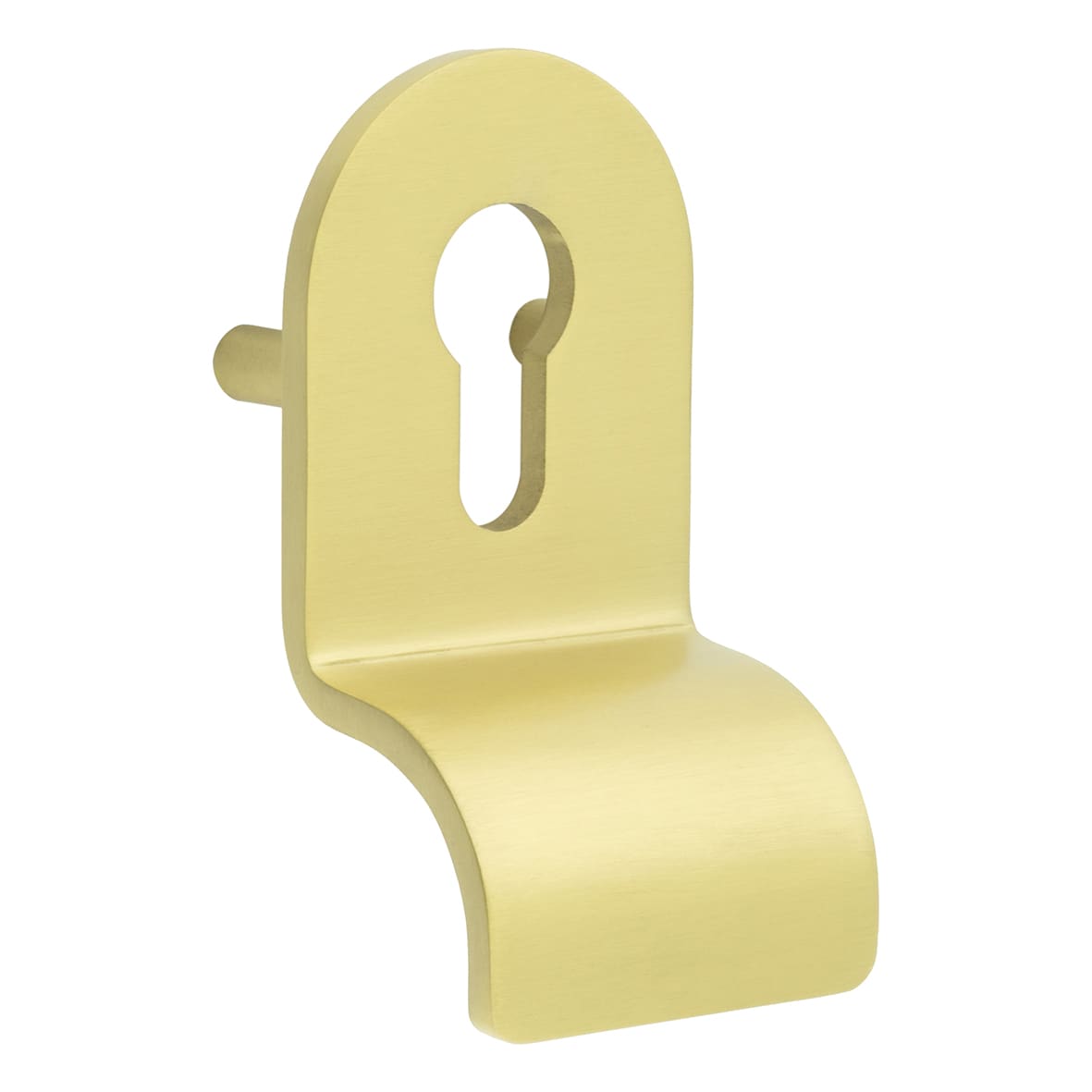 Satin Brass Euro Lug Fixed Cylinder Pull - 96 x 50mm