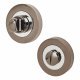 Bathroom Turn & Release - 52mm Diameter - Polished Chrome/Black Nickel