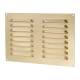 Hooded Louvre Vent - 242 x 165mm - 6600mm² Free Air Flow - Polished Brass