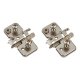 CLIP Cruciform Cabinet Mounting Plate - Expando - 0mm Spacing - Nickel Plated - Pair