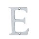 76mm Screw Fix Door Letter - E - Bright Chrome