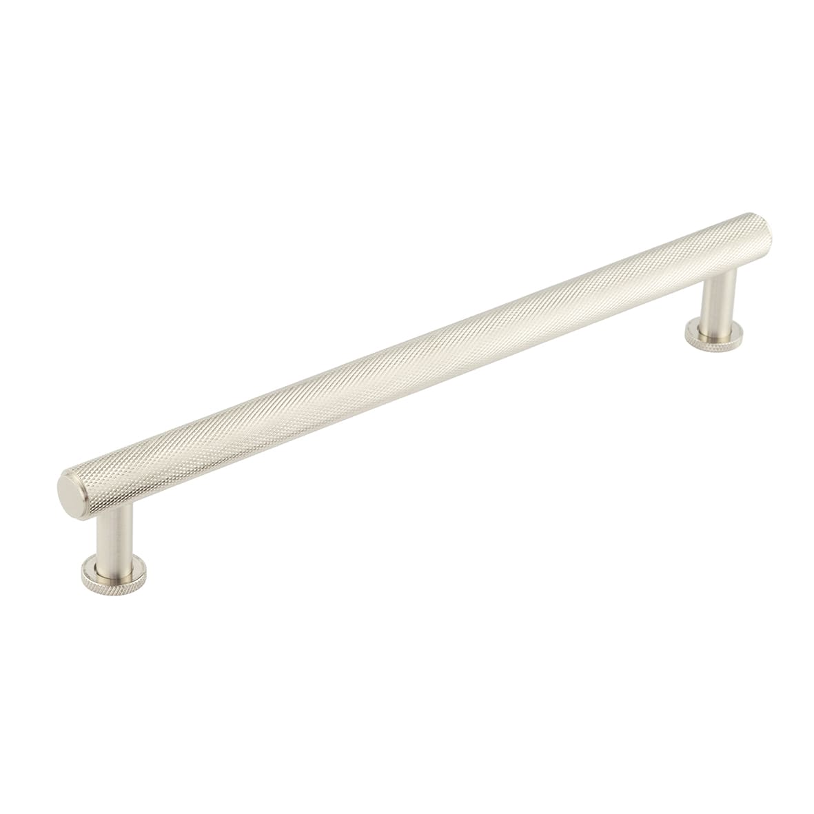 Piccadilly 15mm Knurled T-Bar Cabinet Pull Handle - 224mm c/c - Satin Nickel