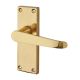 Polished Brass Budget Straight Latch Door - Short Plate - Mia Range - 114 x 42mm