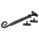 Monkey Tail Casement Window Stay - 8"/200mm Length - Antique Black Iron