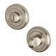 Bathroom Turn & Release - 50mm Diameter - Satin Nickel