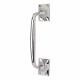 Traditional Polished Chrome Heavy Cast Offset Door Pull Handle - Screw Fix - 250mm Centres