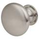 Domed Round Cabinet Knob - 28mm Diameter - Satin Chrome