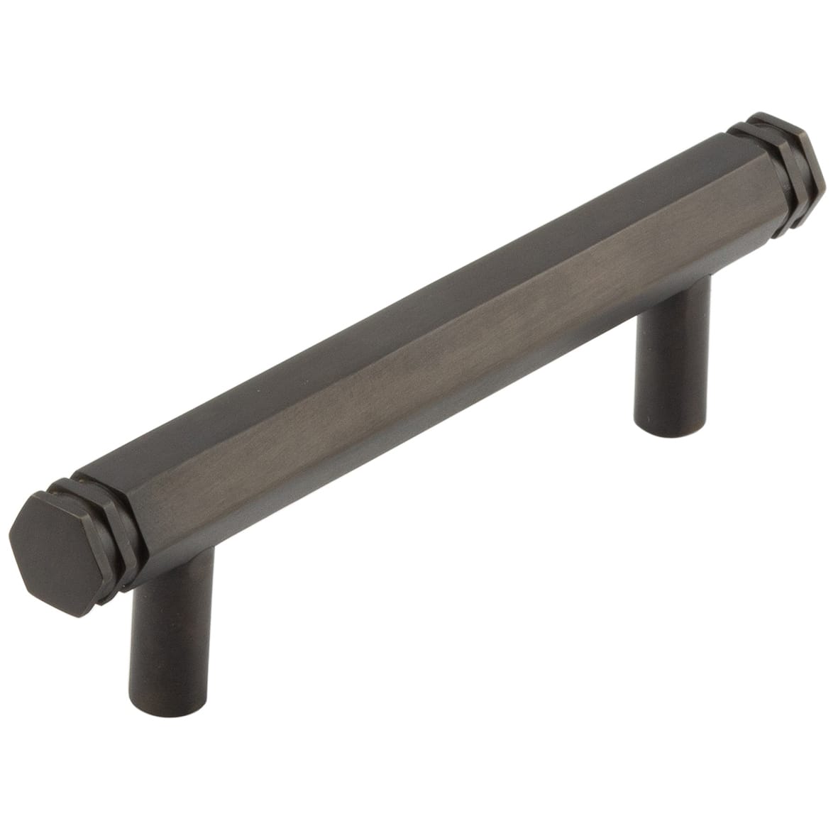 Nile 15mm Hex T-Bar Cabinet Pull Handle - 96mm c/c - Dark Bronze