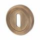 Escutcheon - 48mm Diameter - Keyhole - Antique Brass
