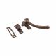 Bulb End Mortice & Hook Plate Casement Window Fastener - Reversible - Soft Antique Bronze
