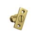 Screw Out Bartholomew Sash Window Stop - 44 x 19mm - Polished Brass