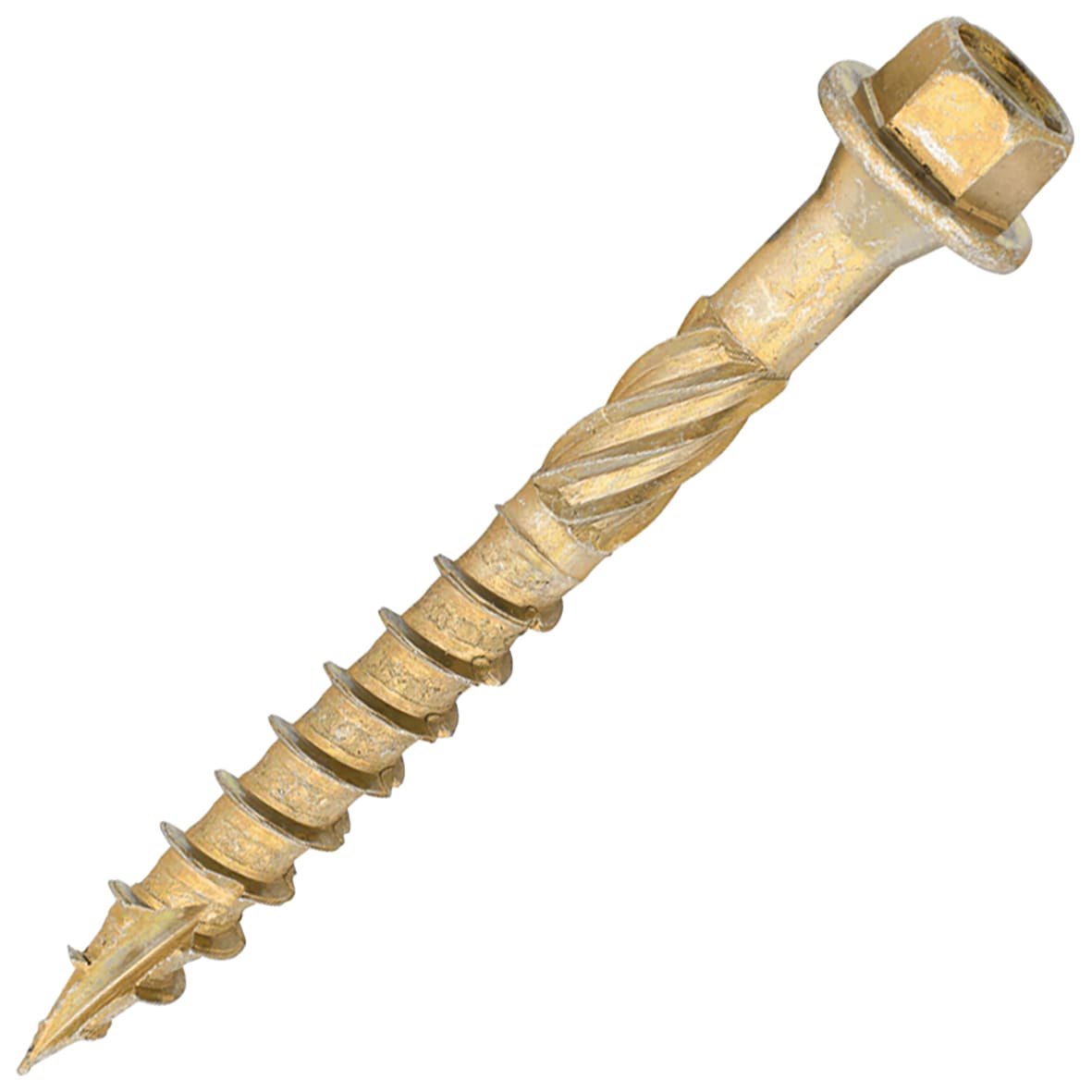 Timber Frame Screws Hex Head - 6.7 x 60mm - Yellow Zinc - Pack of 50