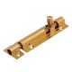 Polished Brass Straight Barrel Bolt - Budget Range - 75 x 25mm
