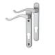 Bright Chrome uPVC Scroll Multipoint Door Handles - 92mm c/c - LH - Windsor Range