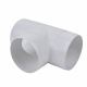 Plastic Tee Piece Pipe Connector - 4"/100mm - White