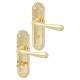 Polished Brass Bathroom Door Handles - Genoa Range - 168 x 45mm
