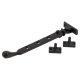 Bulb End Casement Window Stay - 8"/200mm Length - Antique Black Iron