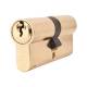 1 Star 6 Pin Kitemarked 70mm Euro Double Cylinder - 35 + 35mm - Pol Brass - Keyed to Differ