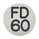 Fire Door Sign - Self Adhesive - 25mm Diameter - Rigid Plastic - Silver