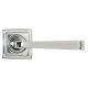 Polished Stainless Steel Door Handles on Square Rose - Avon Range