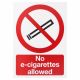 No E-Cigarettes Allowed Sign - 420 x 297mm - Rigid Plastic
