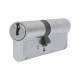 1 Star 6 Pin Kitemarked 75mm Euro Double Cylinder - 35 + 40mm - Satin Chrome - Keyed to Differ
