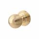 Polished Brass Reeded Mortice Door Knob - 70mm Rose Diameter - Delamain Range