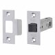 2648 Tubular Mortice Latch - 80mm Case - 57mm Backset - Square - Silver Enamel