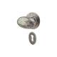 Pewter Oval Mortice/Rim Door Knob with Escutcheon - 60mm Rose Diameter