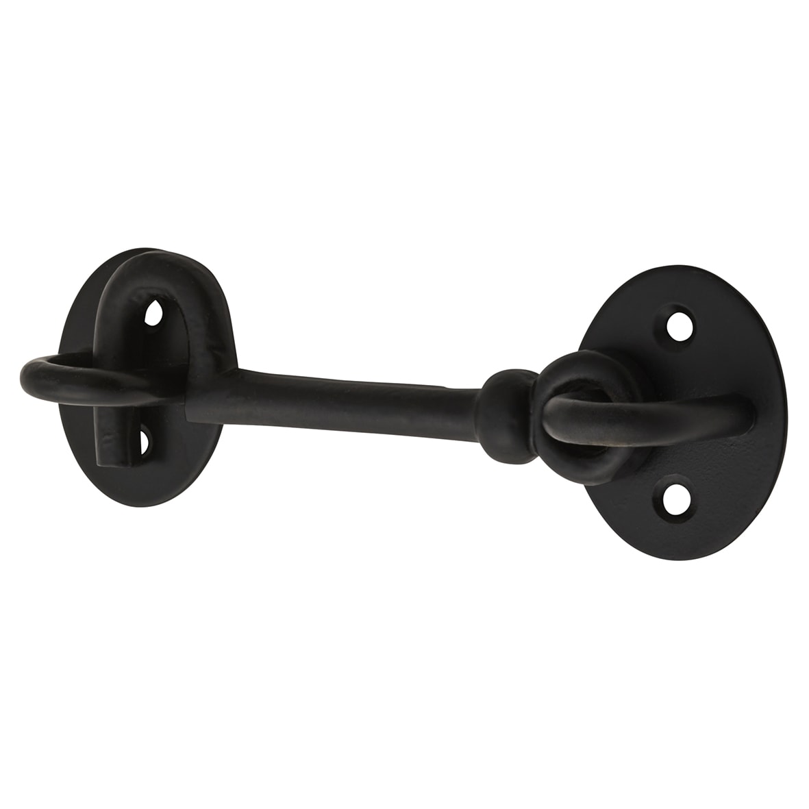 Cabin Hook & Eye - 100mm Length - Antique Black Iron