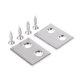 Bramah Rola Sash Window Stop Plate - 25 x 18mm - Polished Chrome
