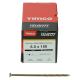 Velocity Pozi Countersunk Wood Screws - 6.0 x 150mm - Yellow Zinc - Pack of 100