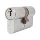 5 Pin 60mm Euro Double Cylinder - 30 + 30mm - Satin Chrome - Keyed Alike
