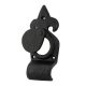Antique Black Iron Rim Cylinder Latch Cover Escutcheon - 144 x 63mm