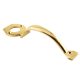 Escutcheon Handle for Long Throw Gate Lock - 200mm Length - Polished Brass