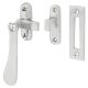 Budget Victorian Mortice & Hook Plate Window Fastener - Reversible - Polished Chrome