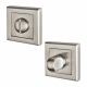 Square Bathroom Turn & Release - 52mm Diameter - Satin Nickel